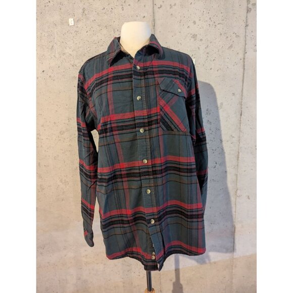 CQR Shirt Large Flannel Soft Button Up Plaid Grunge Workwear - Picture 1 of 4